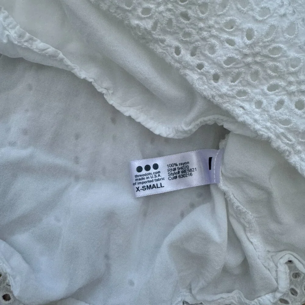 Three Dots‎ Textured Laced Sleeveless Sundress Size XS